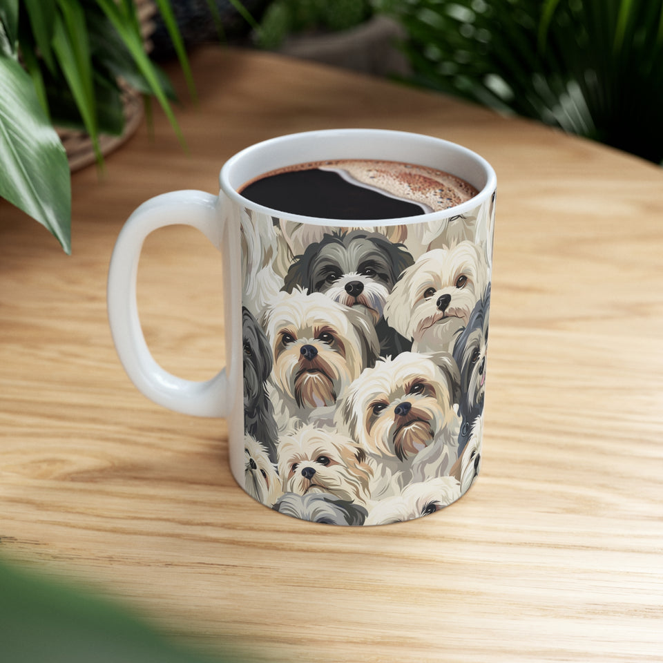 Shih Tzu Mug 2 | Shih Tzu Gifts | Shih Tzu Presents | Group of ShiTzu Ceramic Mug 11oz