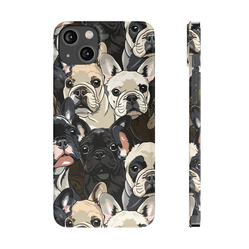 Premium French Bulldogs iPhone Case | Cute Frenchie Gifts Slim Phone Cases