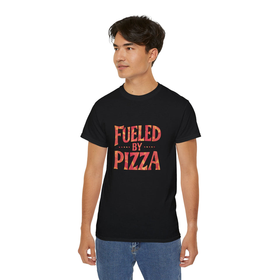 Fueled By Pizza Shirt | Pizza Gift | Pizza Lover Merchandise | Pizza Gifts | Pizza Presents Unisex T-Shirt 2