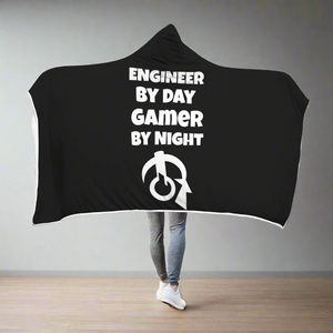 Engineer By Day Gamer By Night 2 Hooded Blanket