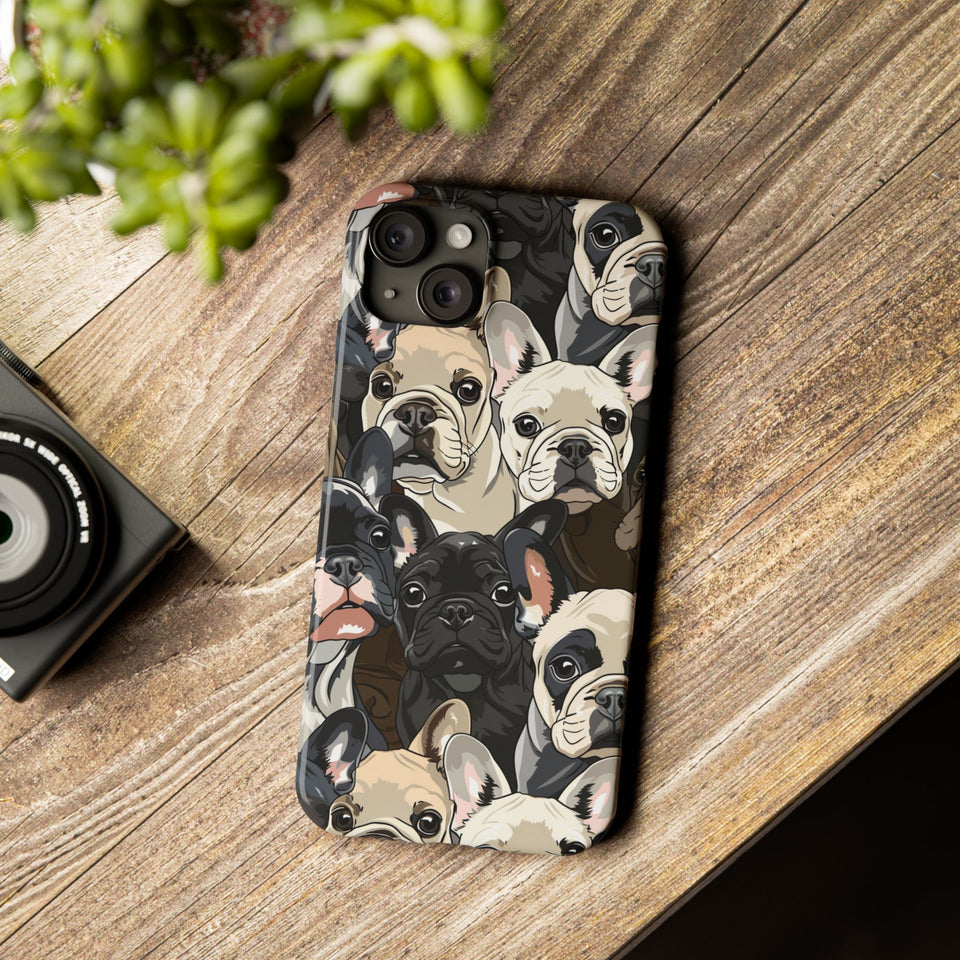 Premium French Bulldogs iPhone Case | Cute Frenchie Gifts Slim Phone Cases