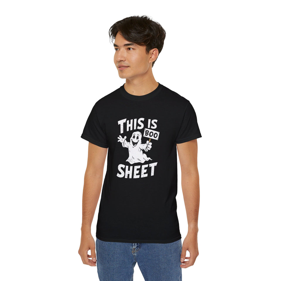 This Is Boo Sheet Funny Halloween Costumes Shirt | Happy Halloween Gifts | Scary Halloween Merchandise | Spooky Halloween Unisex T-Shirt