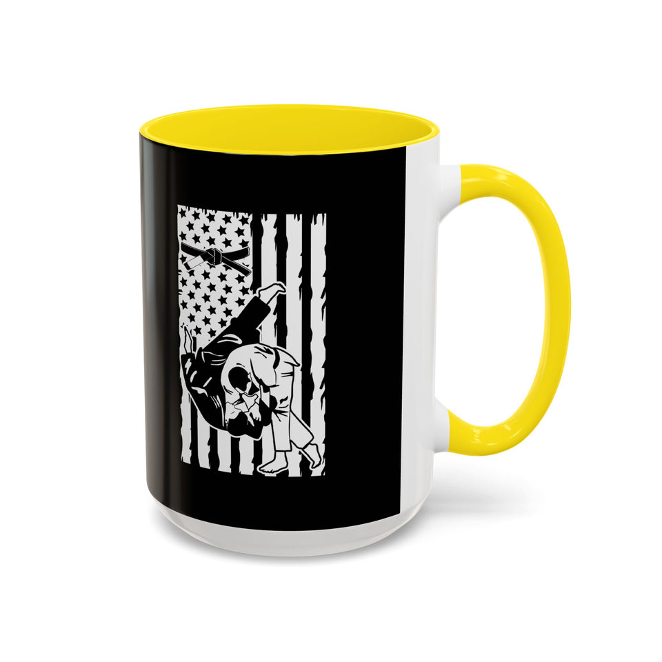 Brazilian Jiu Jitsu Flag Throw | BJJ Accent Coffee Mug