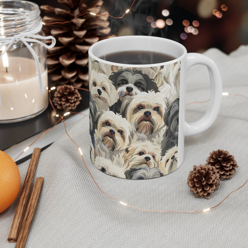 Shih Tzu Mug 2 | Shih Tzu Gifts | Shih Tzu Presents | Group of ShiTzu Ceramic Mug 11oz