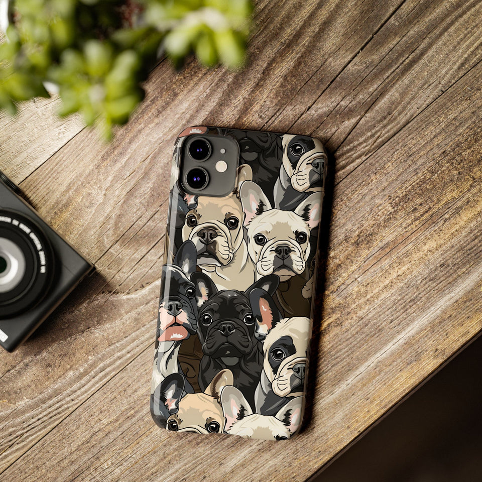 Premium French Bulldogs iPhone Case | Cute Frenchie Gifts Slim Phone Cases