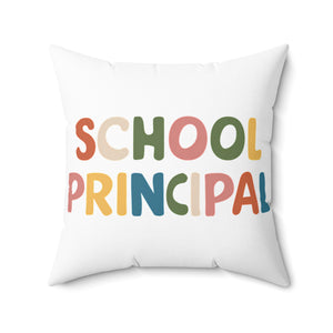 School Principal Spun Polyester Square Pillow | School Principal Gift Pillow School Principal Spun Polyester Square Pillow | School Principal Gift Pillow