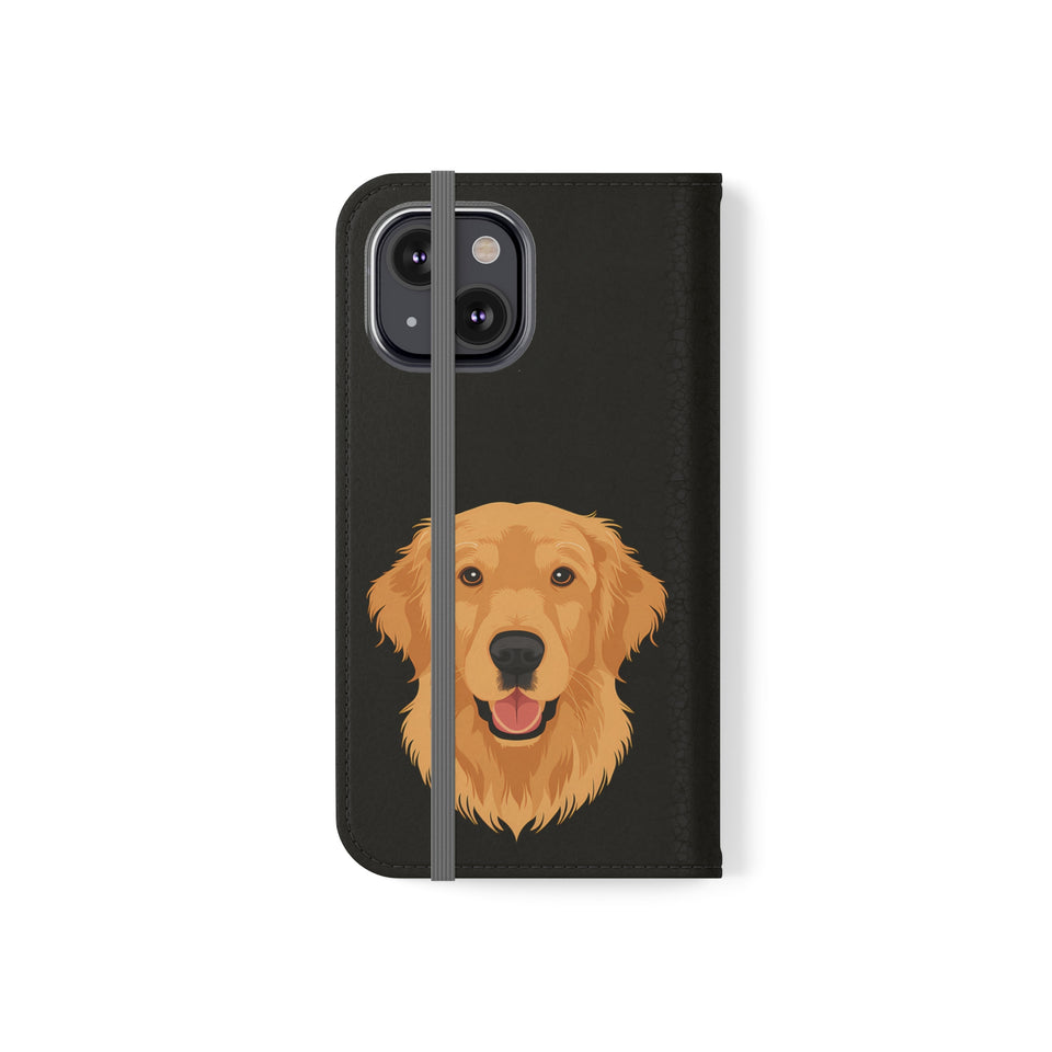 Golden Retriever iPhone & Samsung Galaxy Wallet Phone Case | Golden Retriever Flip Case