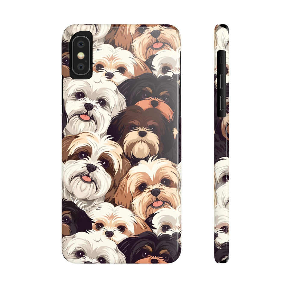 Premium Group of Shih Tzu iPhone Case | Cute Shih Tzu Gifts Slim Phone Cases