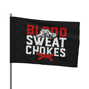 Brazilian Jiu Jitsu Blood Sweat Chokes Flag Banner | BJJ Flag Brazilian Jiu Jitsu Blood Sweat Chokes Flag Banner | BJJ Flag