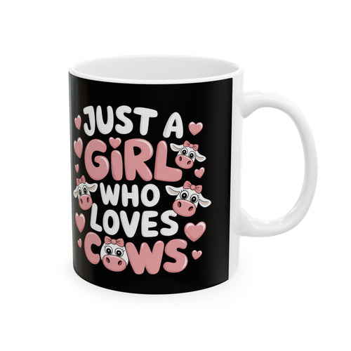 Just A Girl Who Loves Cows Mug | Cow Gifts | Cow Coffee Mug 11oz