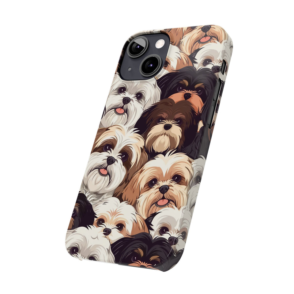 Premium Group of Shih Tzu iPhone Case | Cute Shih Tzu Gifts Slim Phone Cases