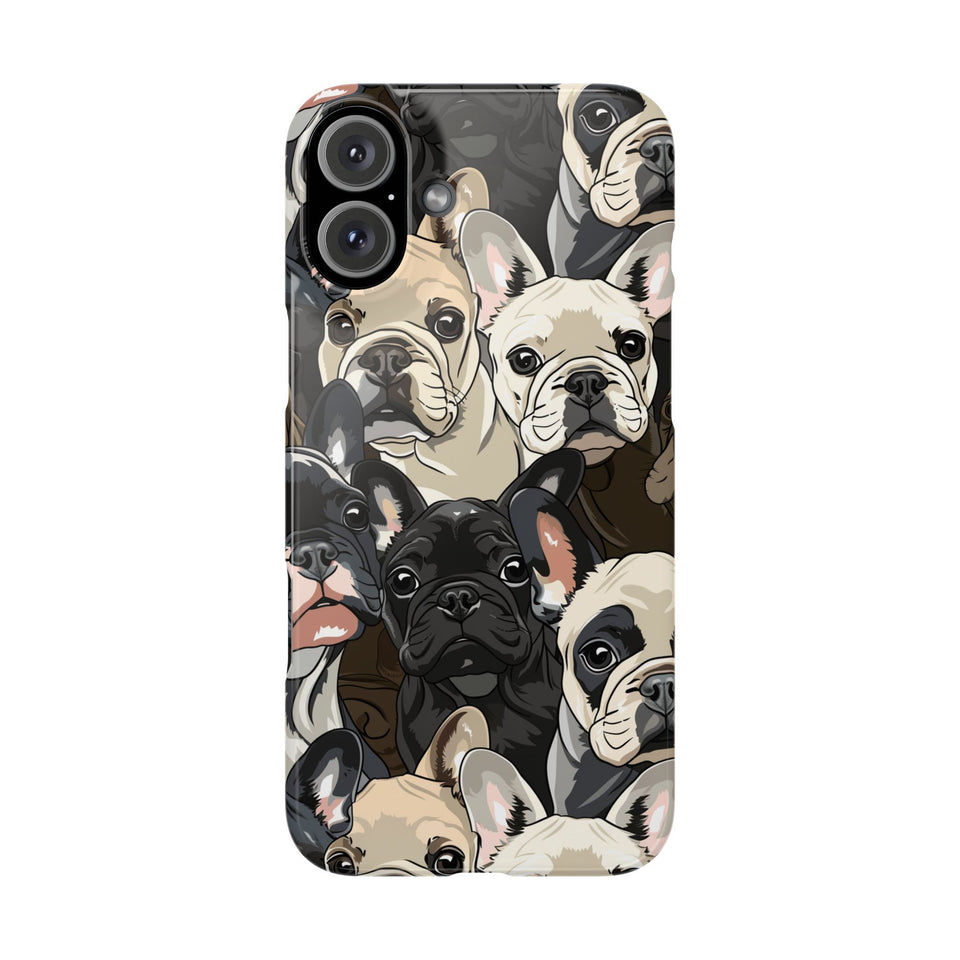 Premium French Bulldogs iPhone Case | Cute Frenchie Gifts Slim Phone Cases