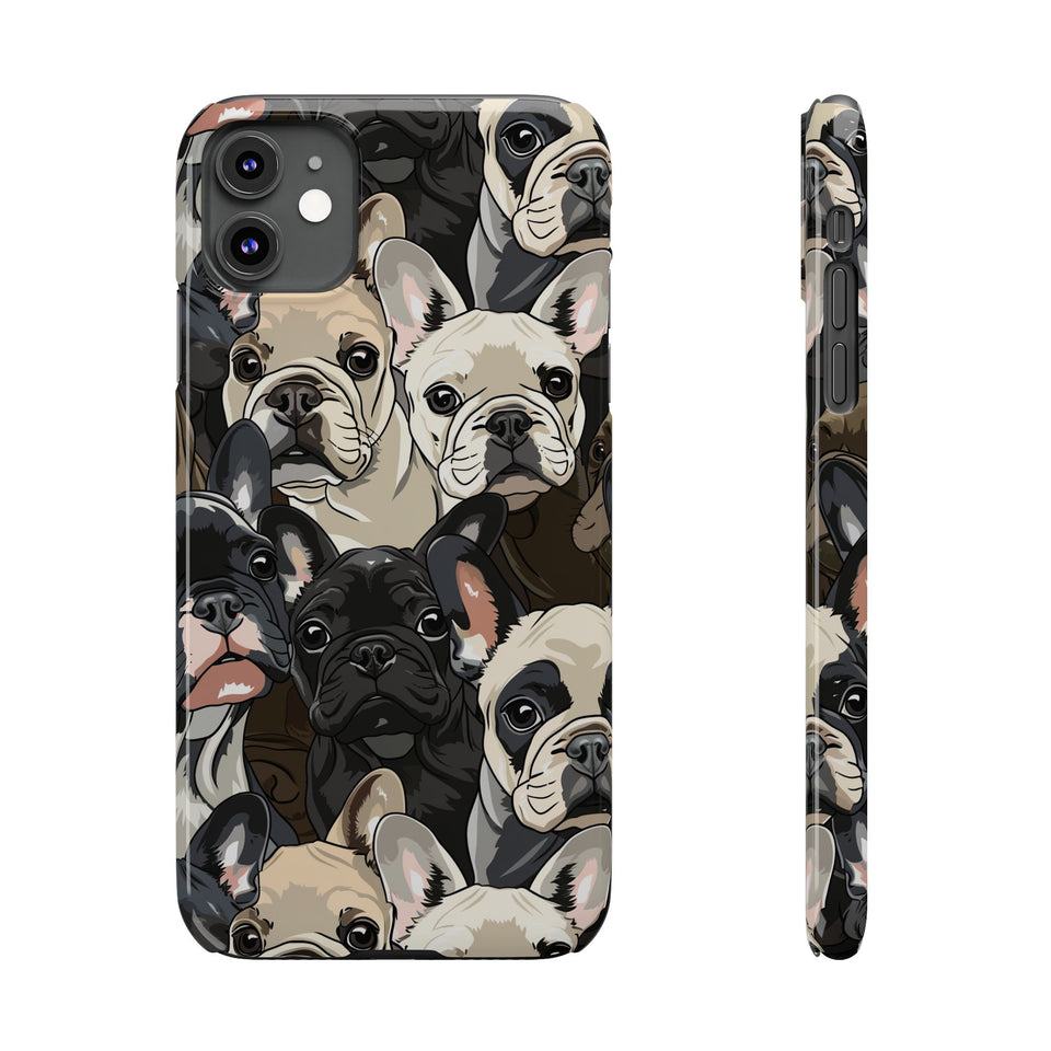 Premium French Bulldogs iPhone Case | Cute Frenchie Gifts Slim Phone Cases