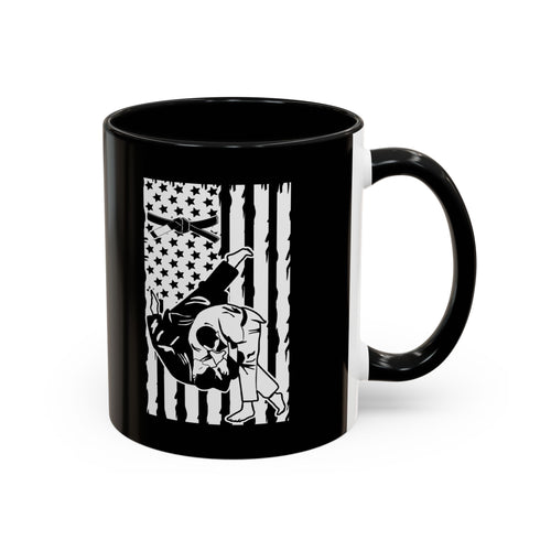 Brazilian Jiu Jitsu Flag Throw | BJJ Accent Coffee Mug