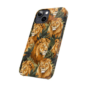 Premium Pride Of Lions iPhone Case | Lion Gifts Slim Phone Cases Premium Pride Of Lions iPhone Case | Lion Gifts Slim Phone Cases