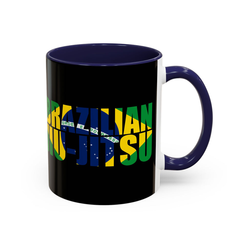 Brazilian Jiu Jitsu Flag 3 | BJJ Accent Coffee Mug