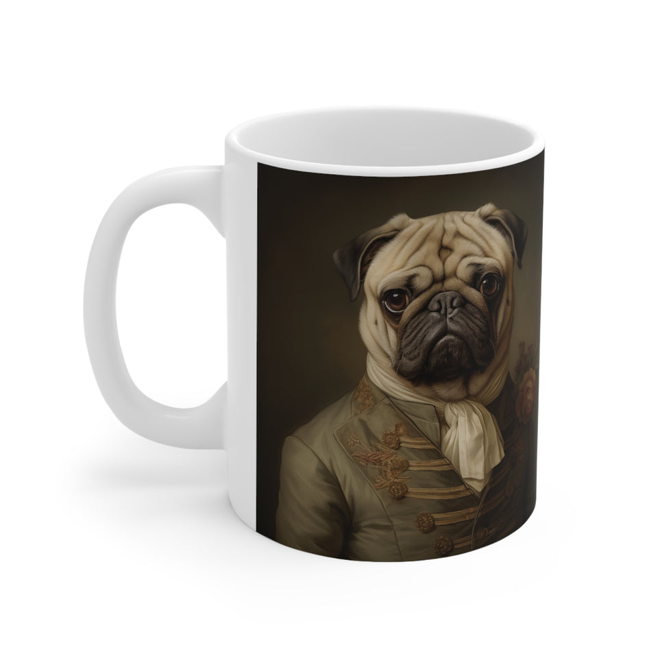 Classical Painting Pug Mug | Pug Coffee Mug | Pug Dog Gifts | Pug Presents | Pug Mug 11oz