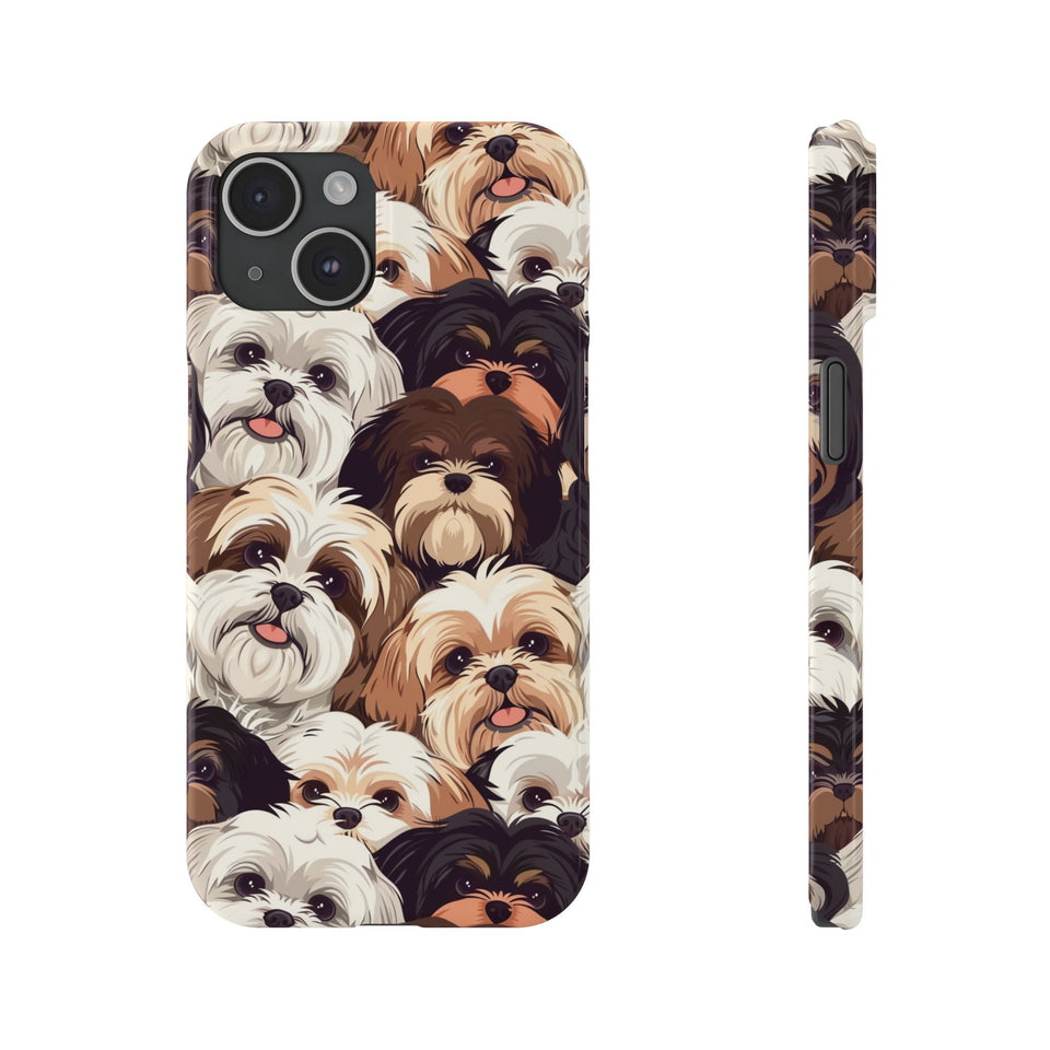 Premium Group of Shih Tzu iPhone Case | Cute Shih Tzu Gifts Slim Phone Cases