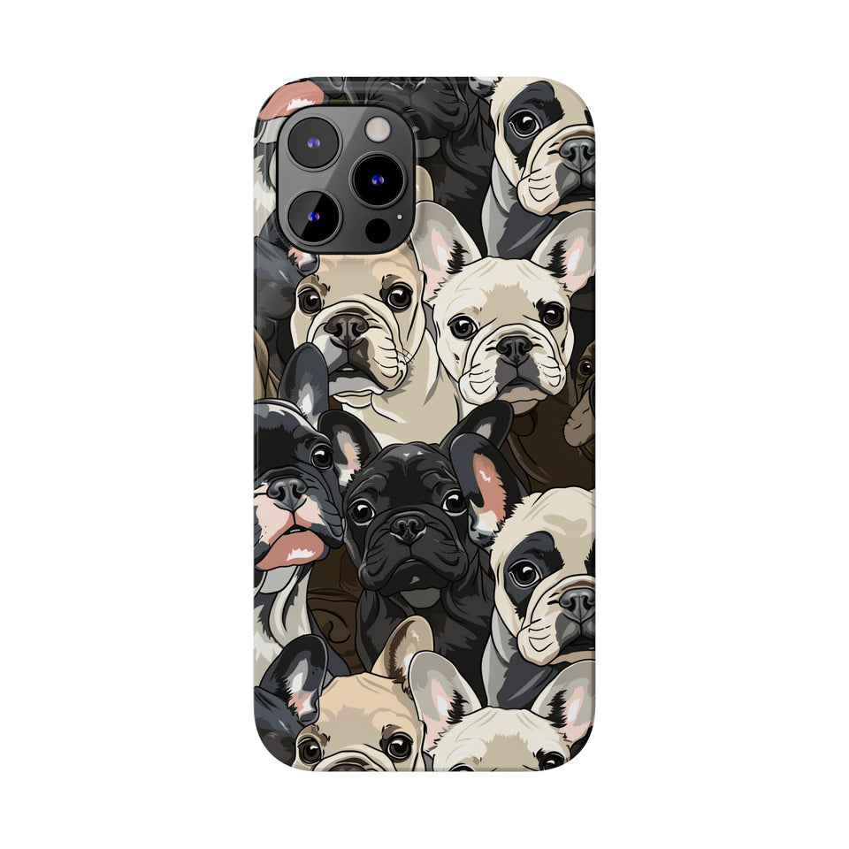 Premium French Bulldogs iPhone Case | Cute Frenchie Gifts Slim Phone Cases