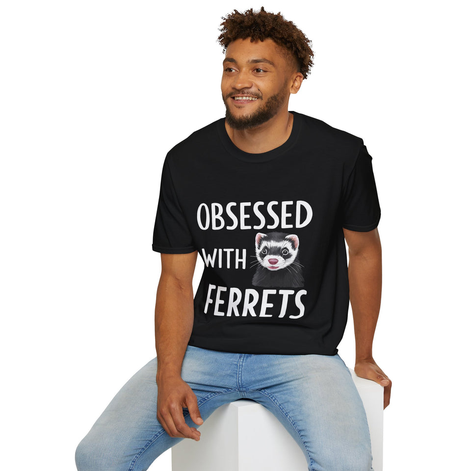 Adore Ferrets Shirt | Ferret Gifts | Ferret Lovers Merchandise Unisex T-Shirt