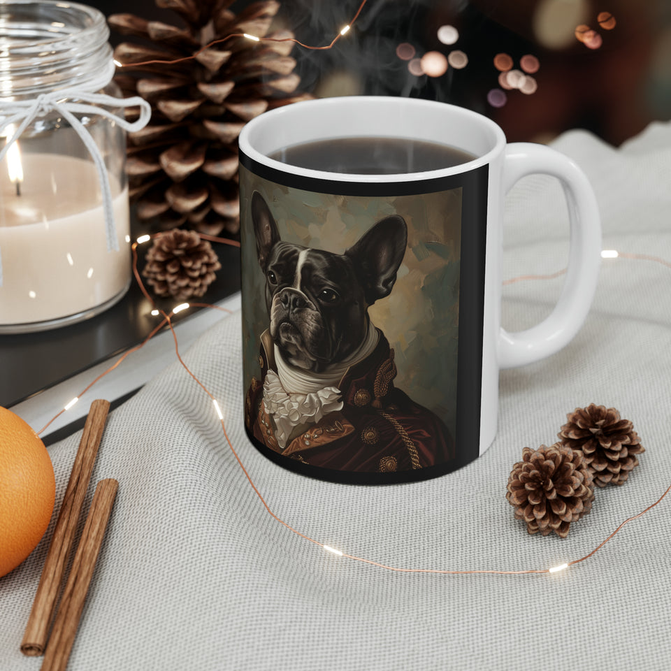 Classical Painting French Bulldog Mug | Frenchie Coffee Mug | Cute French Bulldog Gift | Funny Frenchie Presents | French Bulldog Mug 1 11oz