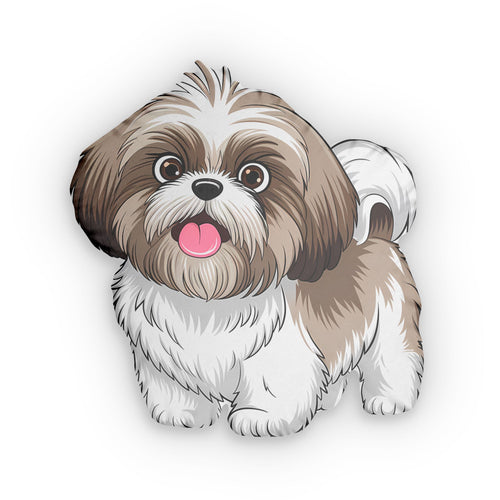 Cute Shih Tzu Custom Shaped Pillow | Adorable Shih Tzu Gift Pillow