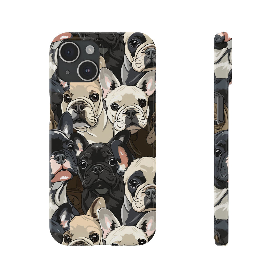 Premium French Bulldogs iPhone Case | Cute Frenchie Gifts Slim Phone Cases