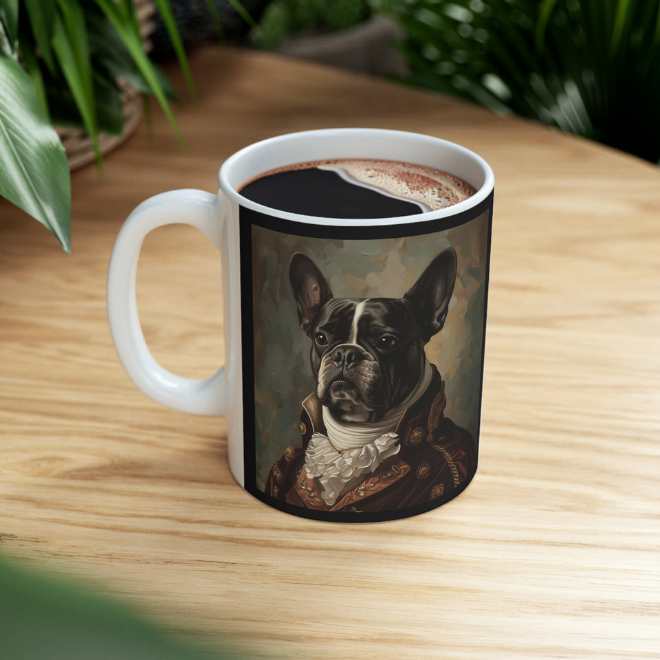 Classical Painting French Bulldog Mug | Frenchie Coffee Mug | Cute French Bulldog Gift | Funny Frenchie Presents | French Bulldog Mug 1 11oz