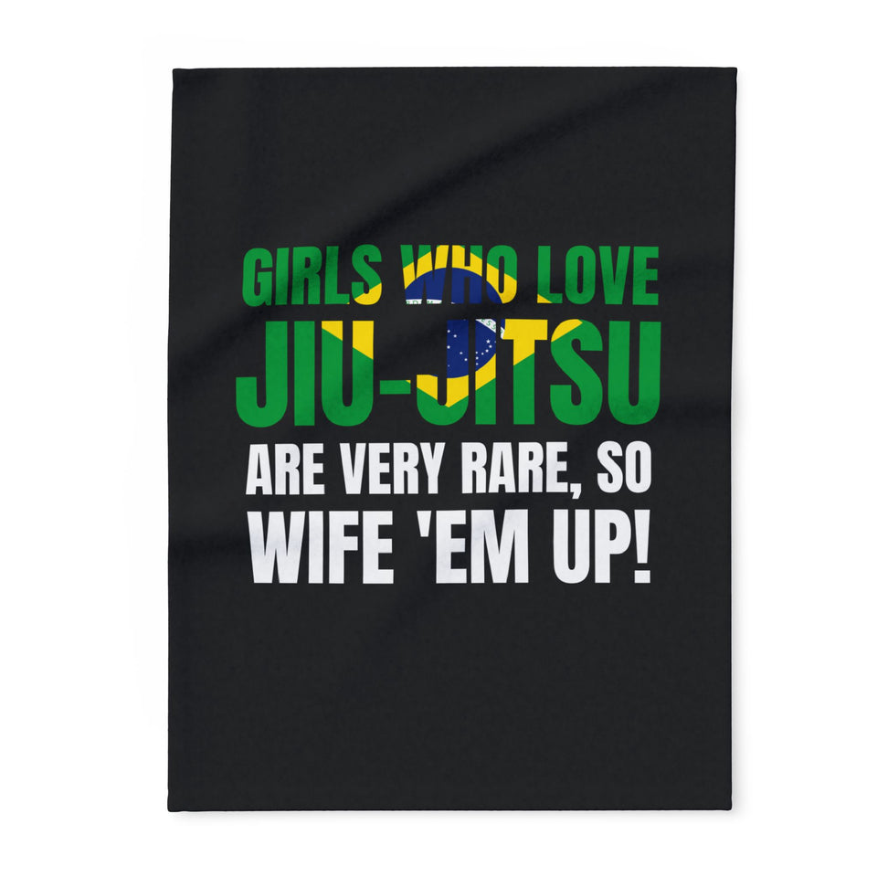 Brazilian Jiu Jitsu Blanket | Girls Who Love Jiu-Jitsu Are Rare BJJ Arctic Fleece Blanket