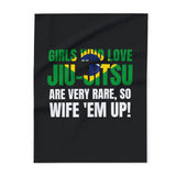 Brazilian Jiu Jitsu Blanket | Girls Who Love Jiu-Jitsu Are Rare BJJ Arctic Fleece Blanket Brazilian Jiu Jitsu Blanket | Girls Who Love Jiu-Jitsu Are Rare BJJ Arctic Fleece Blanket