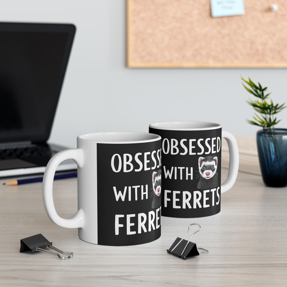 Adore Ferrets Mug | Ferret Coffee Mug | Cute Ferret Lover Coffee Mug 11oz