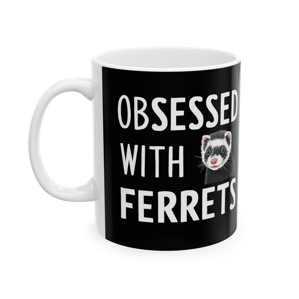 Love Ferrets Mug | Ferret Coffee Mug | Cute Ferret Lover Coffee Mug 11oz