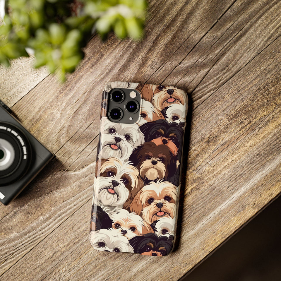 Premium Group of Shih Tzu iPhone Case | Cute Shih Tzu Gifts Slim Phone Cases