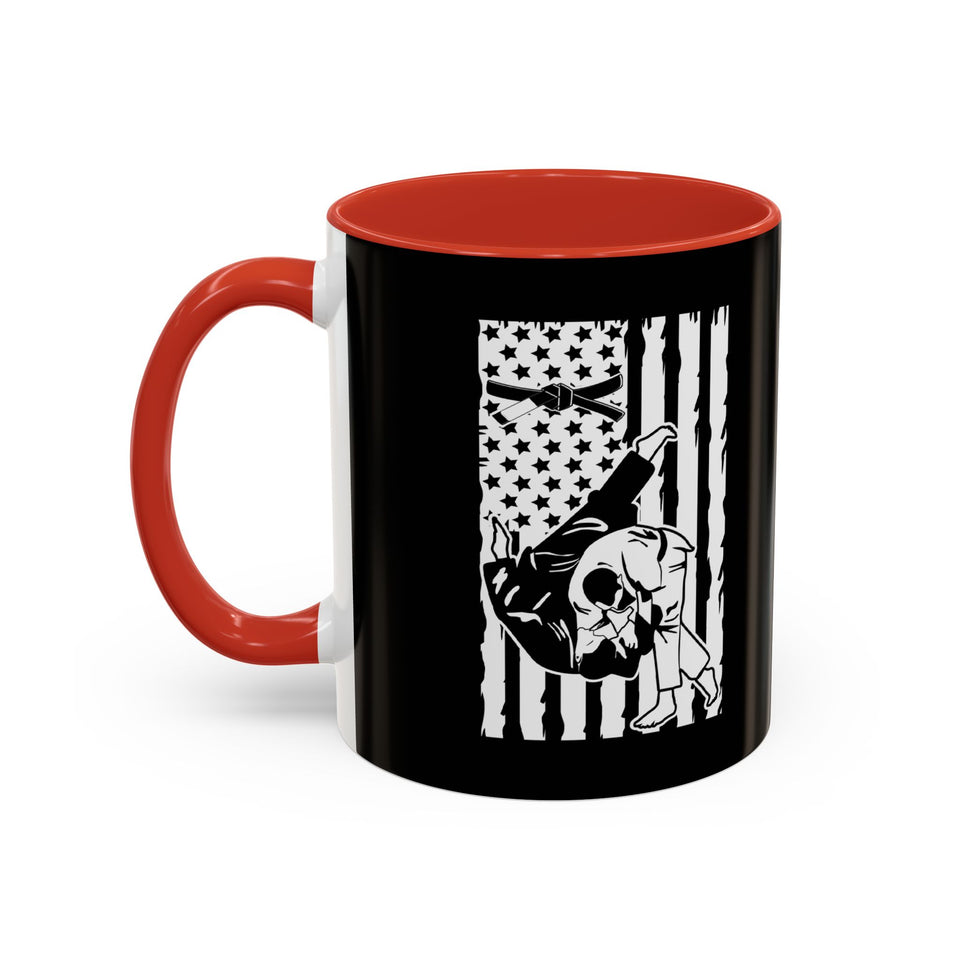 Brazilian Jiu Jitsu Flag Throw | BJJ Accent Coffee Mug