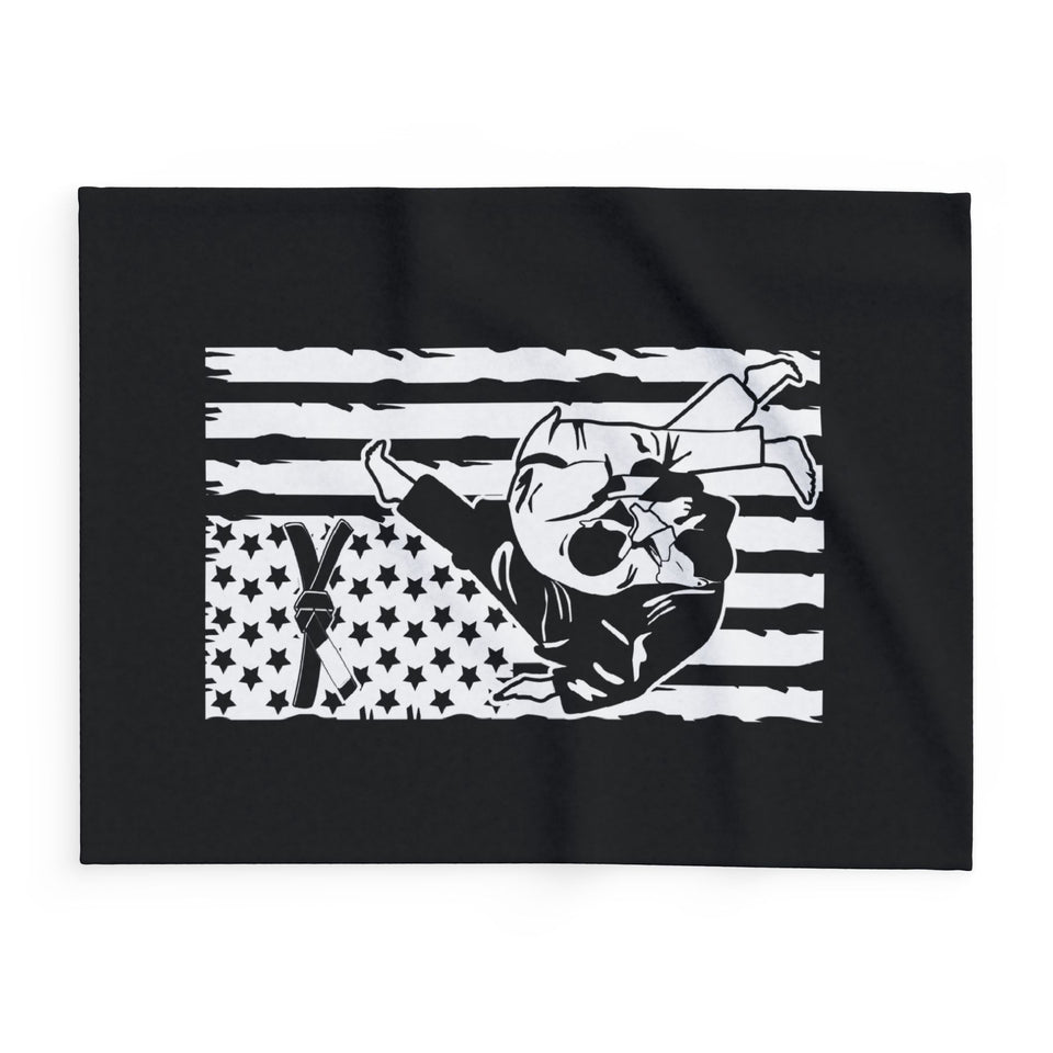 Brazilian Jiu Jitsu Blanket | Flag Throw BJJ Arctic Fleece Blanket