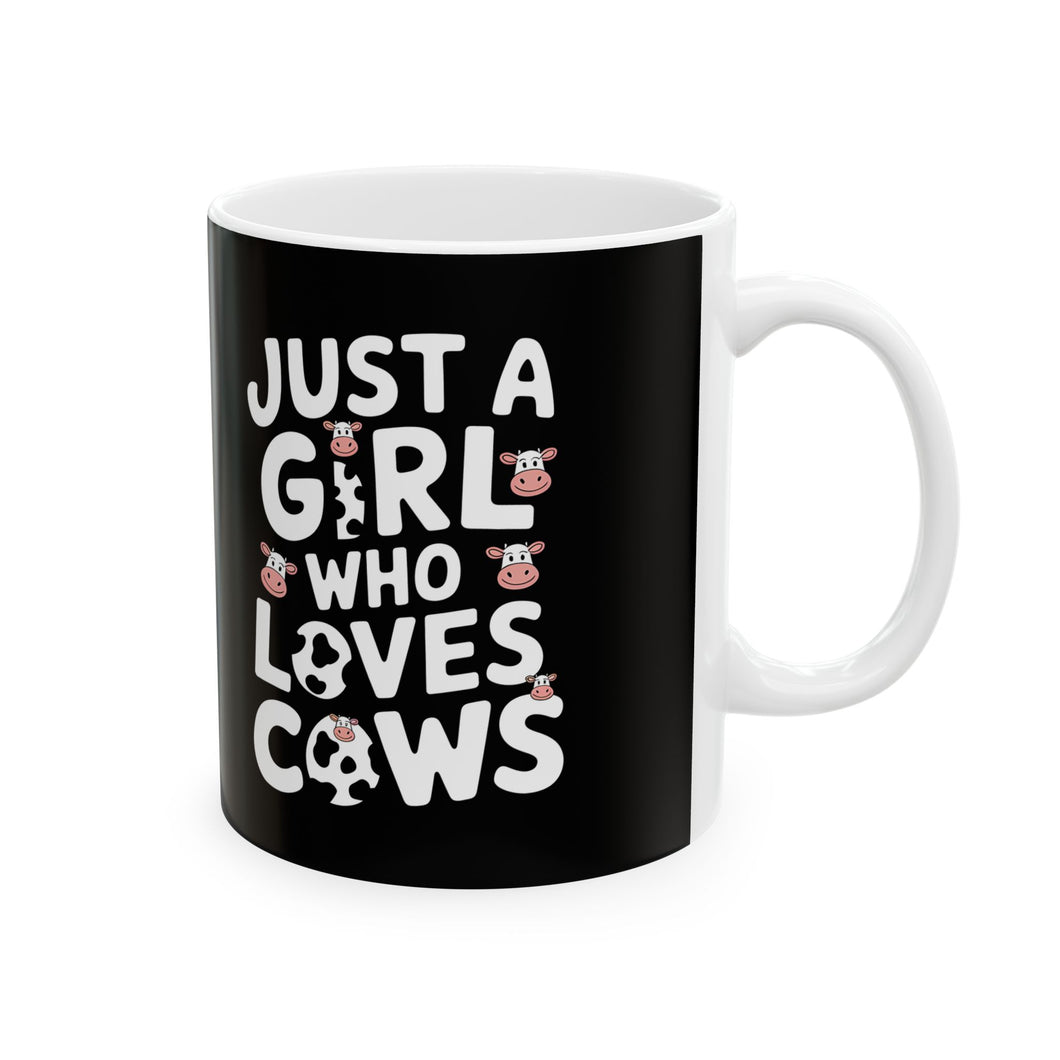 Just A Girl Who Loves Cows Mug | Cute Cow Gifts | Cow Coffee Mug 11oz