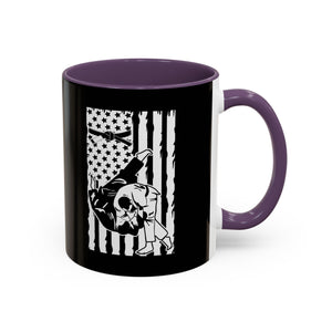 Brazilian Jiu Jitsu Flag Throw | BJJ Accent Coffee Mug Brazilian Jiu Jitsu Flag Throw | BJJ Accent Coffee Mug