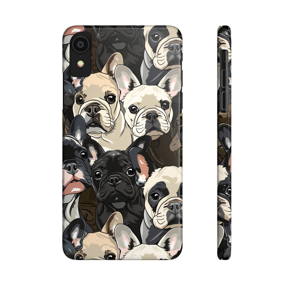 Premium French Bulldogs iPhone Case | Cute Frenchie Gifts Slim Phone Cases