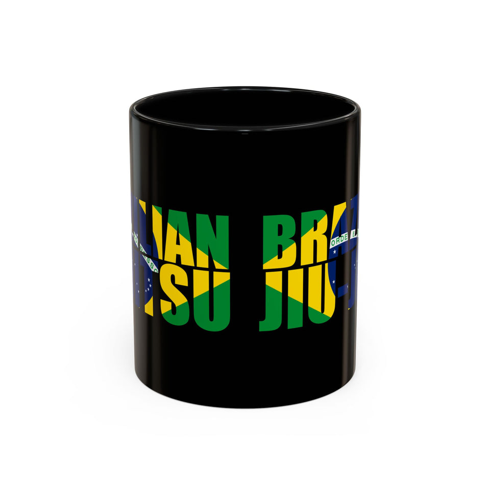 Brazilian Jiu Jitsu Flag 3 | BJJ Accent Coffee Mug