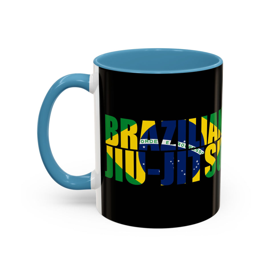 Brazilian Jiu Jitsu Flag 3 | BJJ Accent Coffee Mug