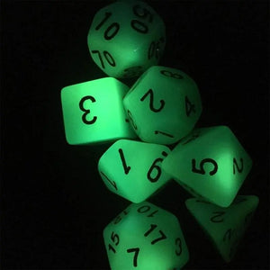 Fluorescent RPG Dice Set - Table Top Role Playing Game Dice Set - Glow In The Dark RPG Dice Fluorescent RPG Dice Set - Table Top Role Playing Game Dice Set - Glow In The Dark RPG Dice