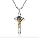 Gothic Stainless Steel Faith Jesus Cross Necklace Gothic Stainless Steel Faith Jesus Cross Necklace