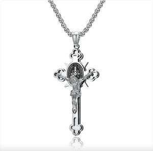 Gothic Stainless Steel Faith Jesus Cross Necklace Gothic Stainless Steel Faith Jesus Cross Necklace