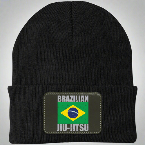 Brazilian Jiu Jitsu Flag 2 BJJ Acrylic Beanie