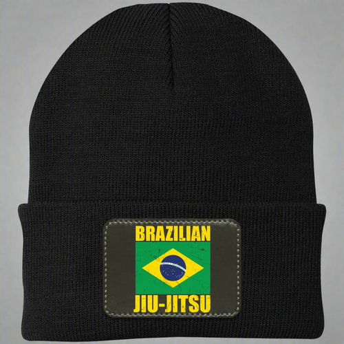 Brazilian Jiu Jitsu Flag 3 BJJ Acrylic Beanie