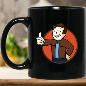 Todd Boy Vault Boy RPG Video Game 11 oz. Black Mug