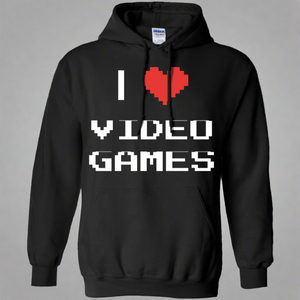 I Love Video Games - Video Gaming Pullover Hoodie 8 oz.