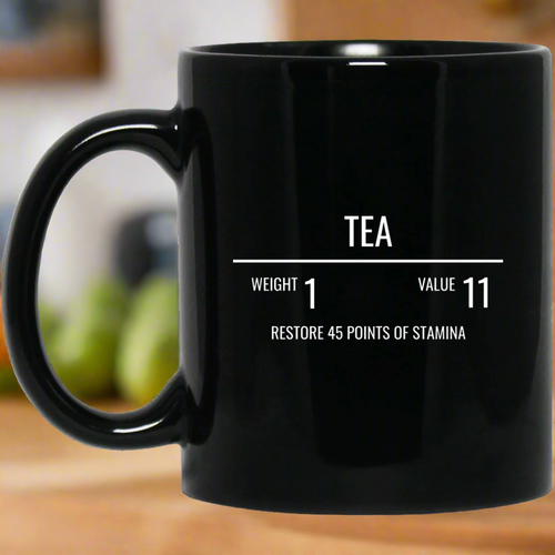 Tea RPG 11 oz. Black Mug