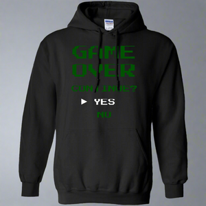 Game Over Continue Video Gaming Pullover Hoodie 8 oz.