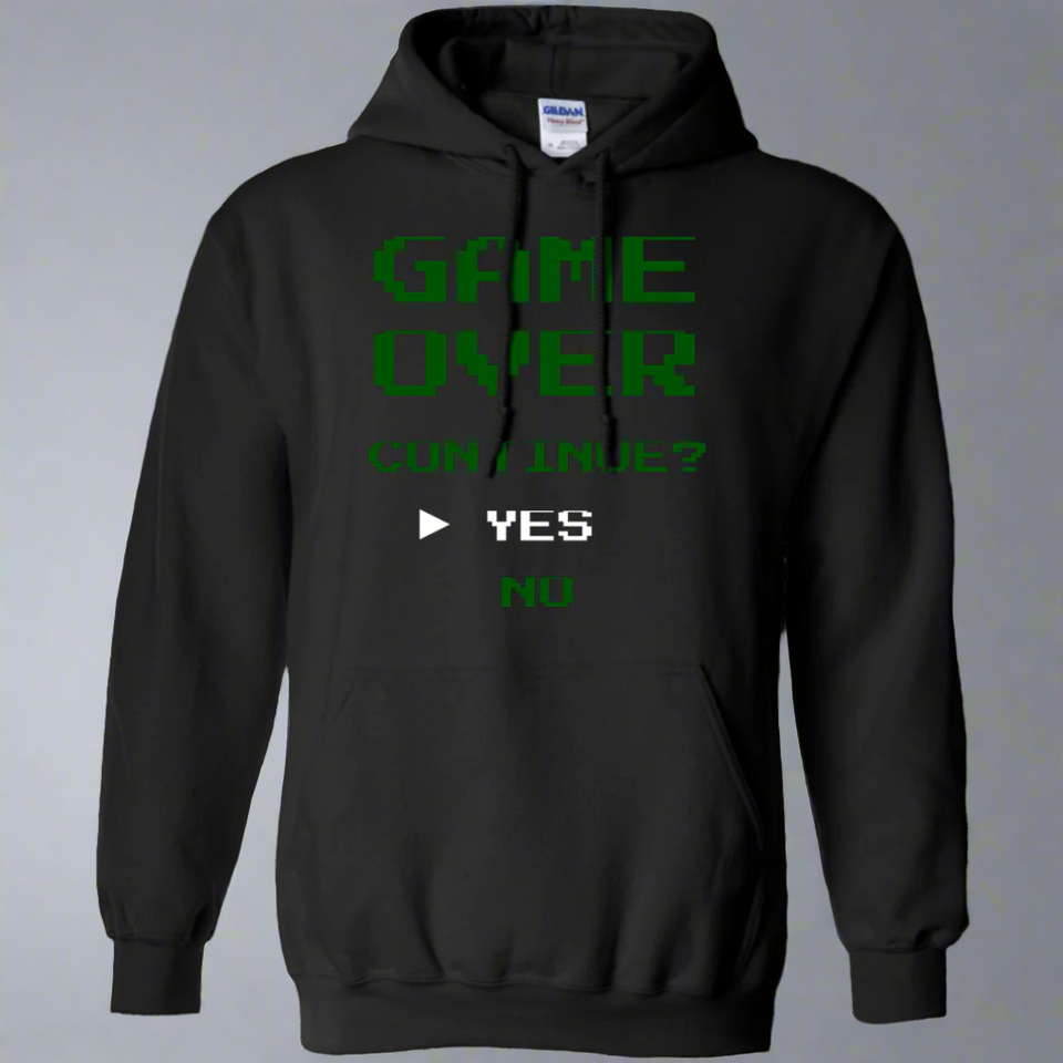 Game Over Continue Video Gaming Pullover Hoodie 8 oz.